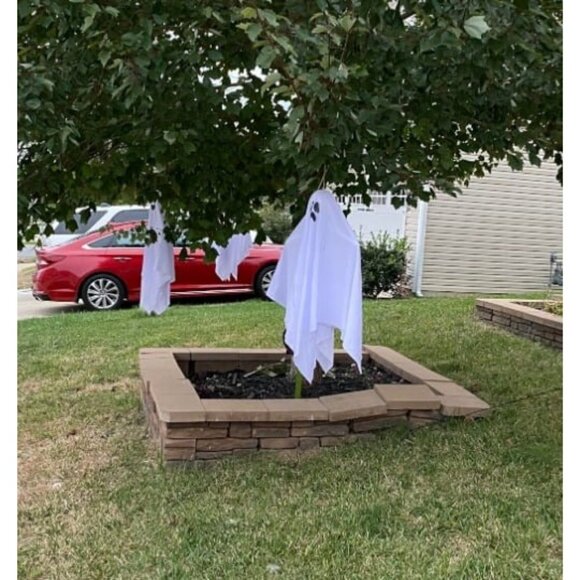 3 Pack Halloween Party Decoration 27.5" Hanging Ghosts, Cute Flying Ghost - Picture 2 of 2